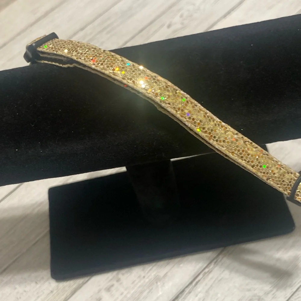 Cat Collar / Adjustable Golden Glitter w/ Bell NWOT